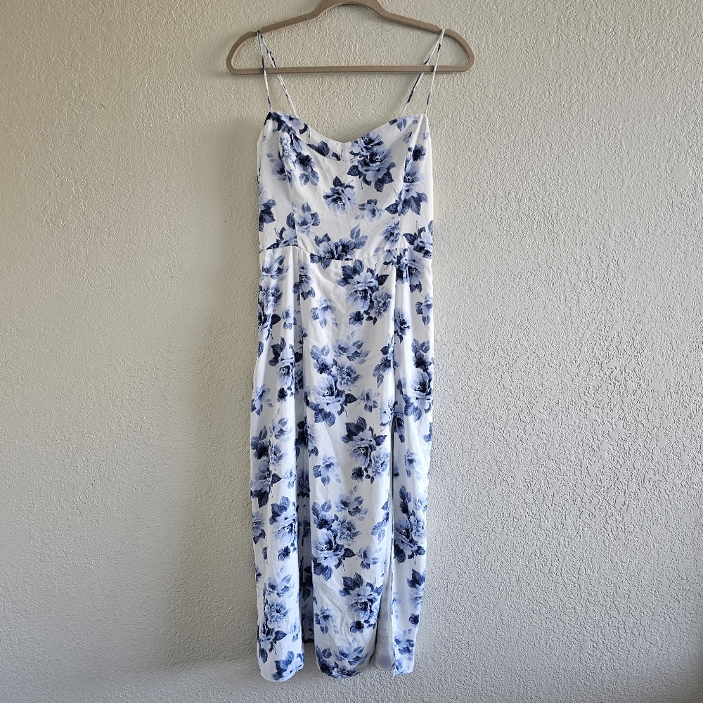 Abercrombie & Fitch Blue Floral Midi Dress